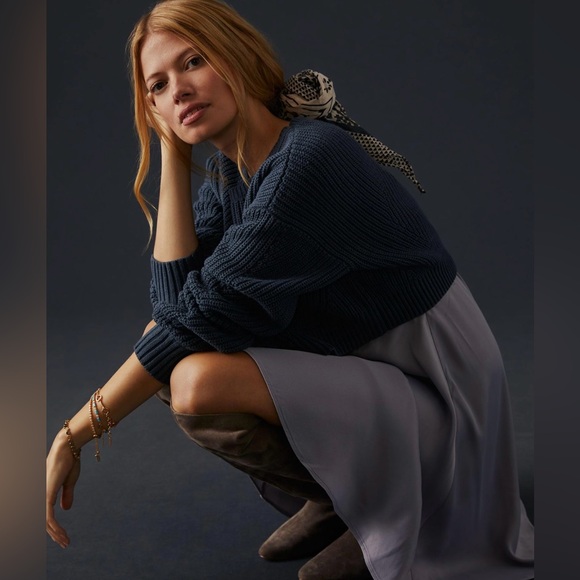 By Anthropologie Sweater Dress Set Size L - Picture 2 of 9